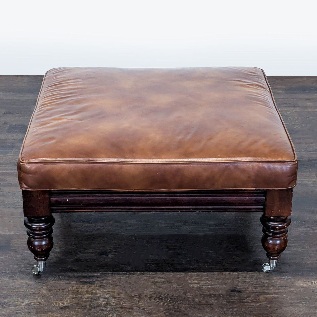 Leather Ottoman