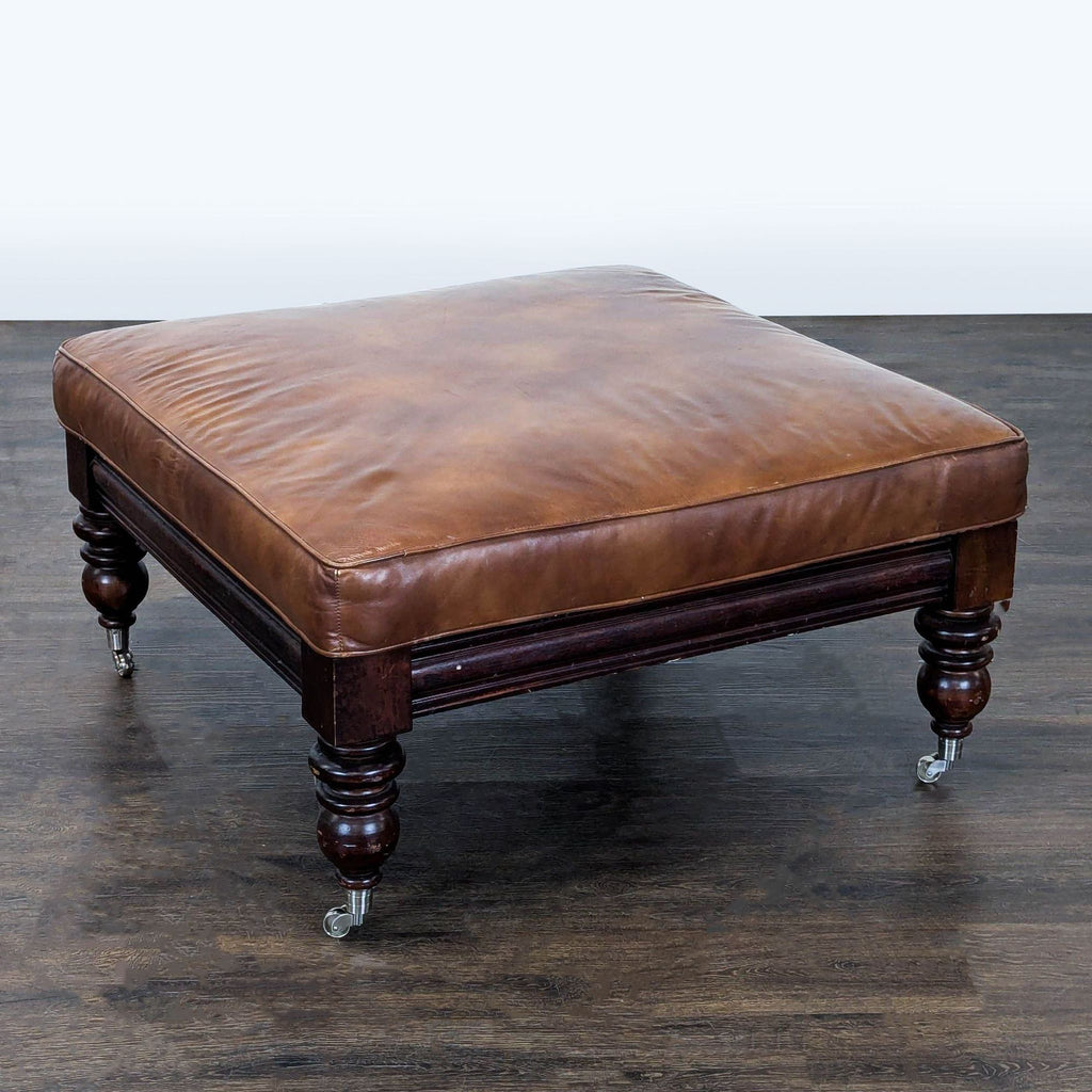 Leather Ottoman