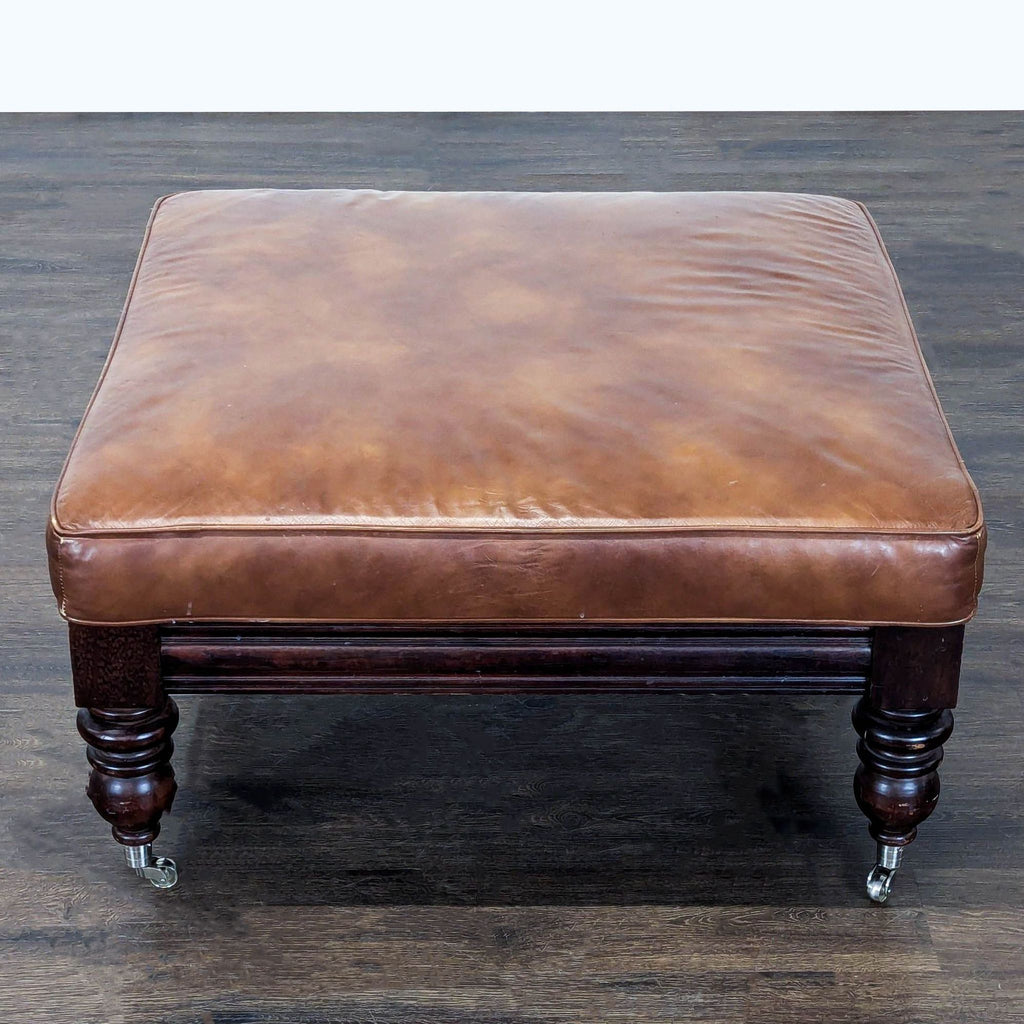 Leather Ottoman