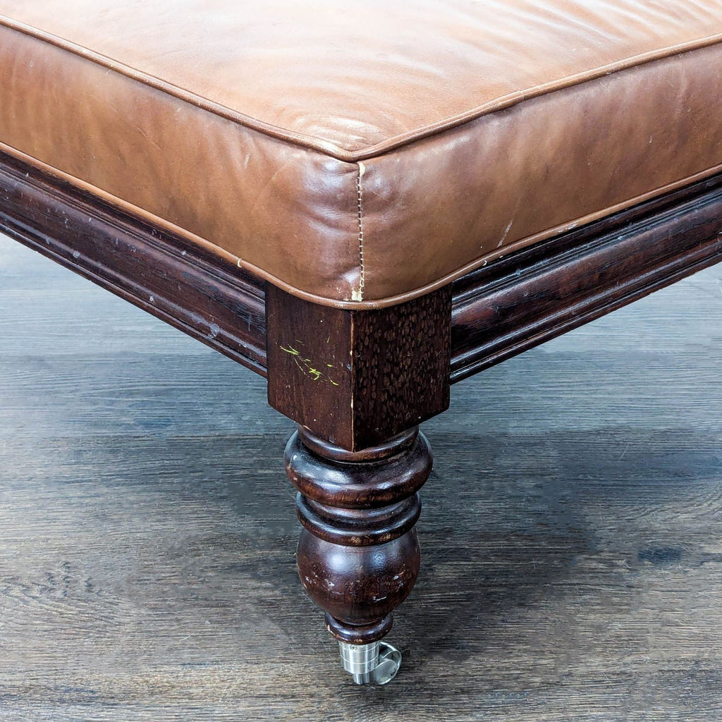 Leather Ottoman