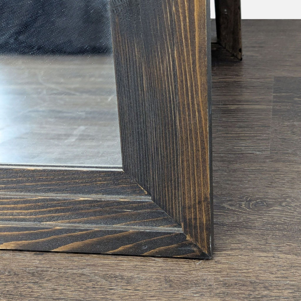Wood Floor Mirror on Stand