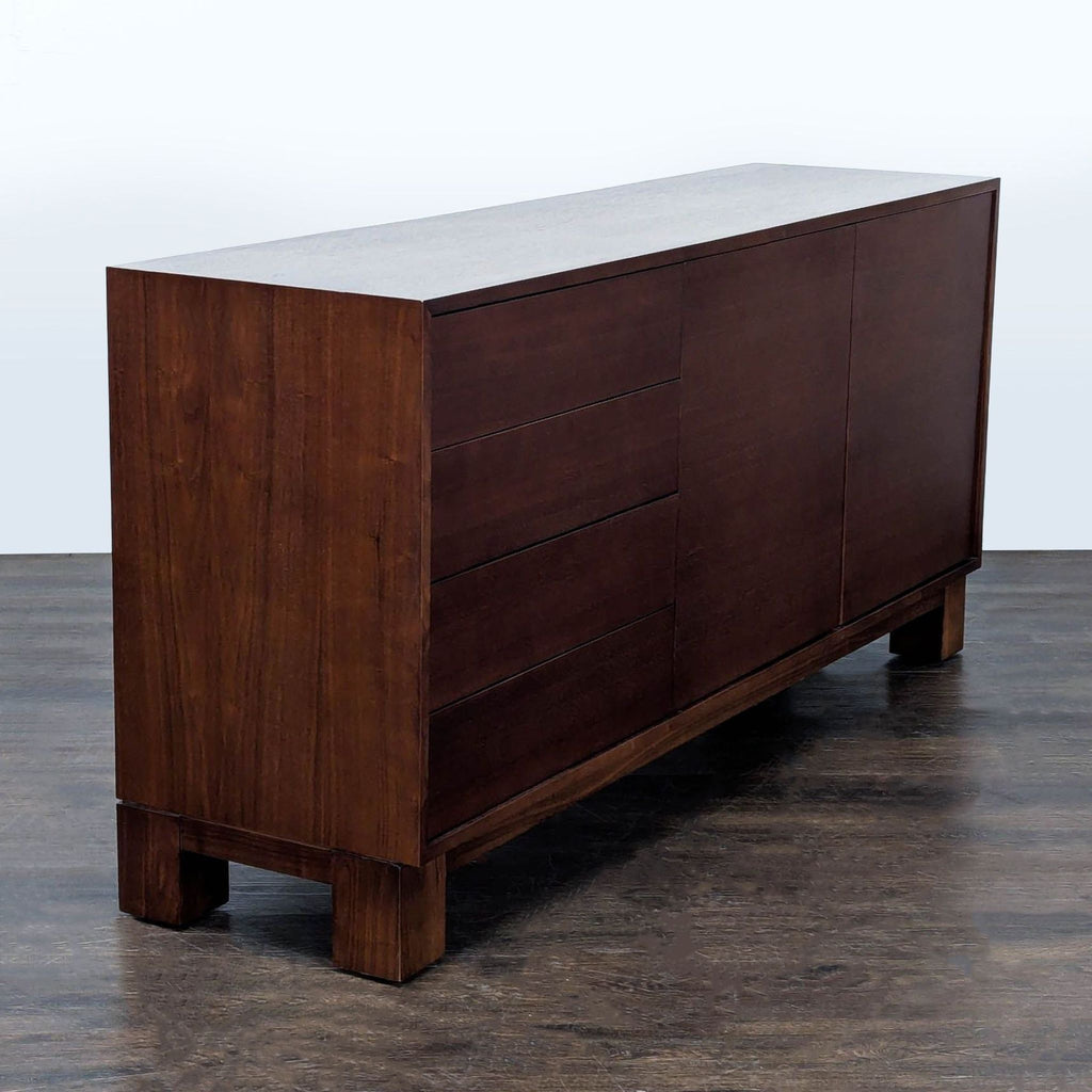 3. Contemporary entertainment center from Mitchell Gold + Bob Williams, ideal for organizing media equipment.