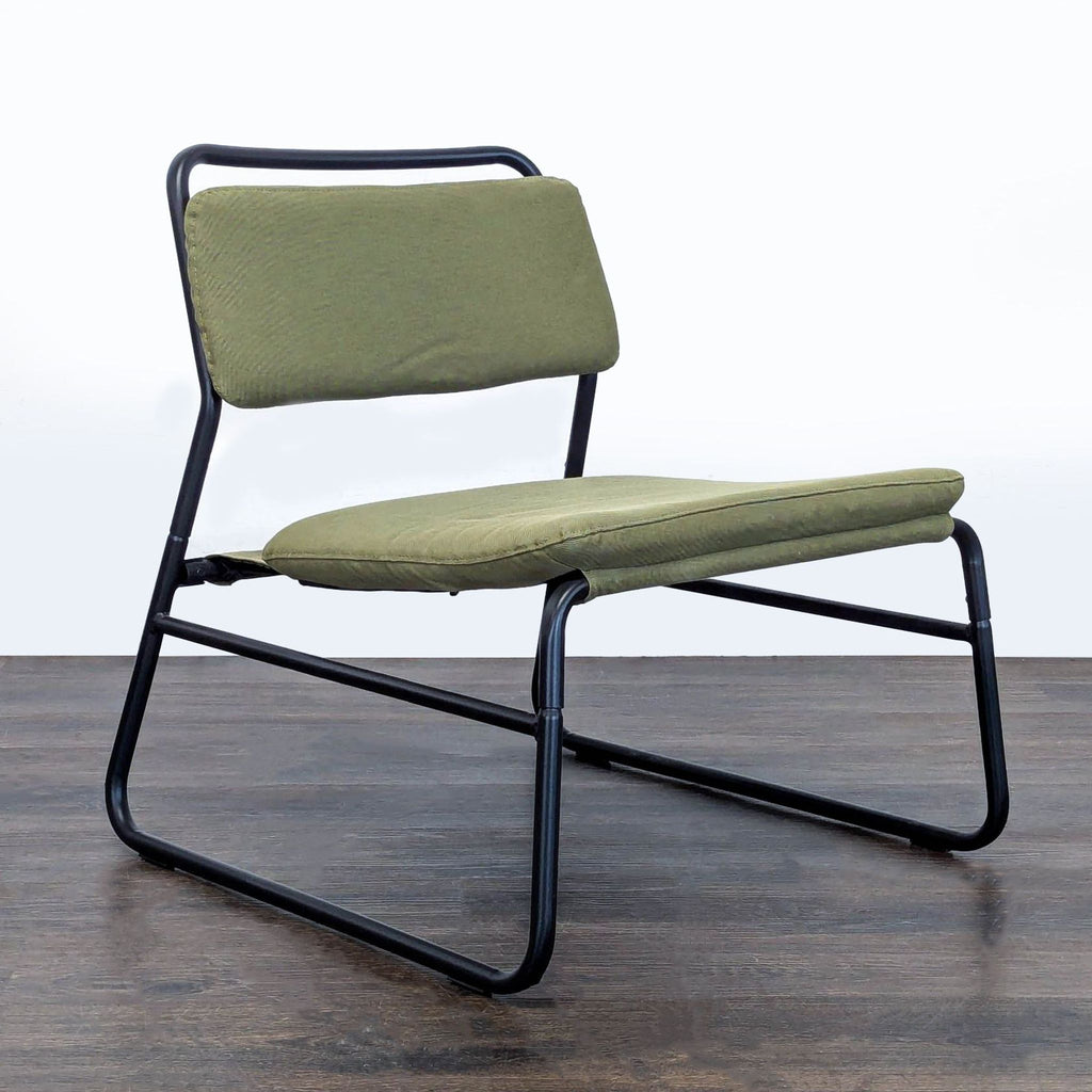1. Modern Ikea lounge chair with soft upholstery and minimalist design, ideal for a contemporary living space.