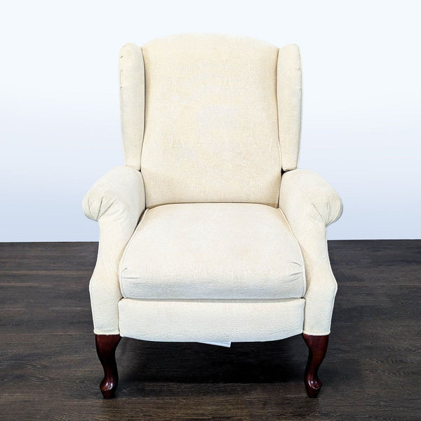 1. Modern Lane Furniture lounge chair with plush cushions and wooden armrests in a cozy setting.  