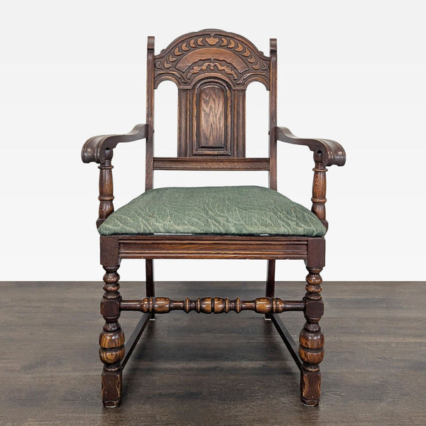 Vintage Wood Dining Armchair