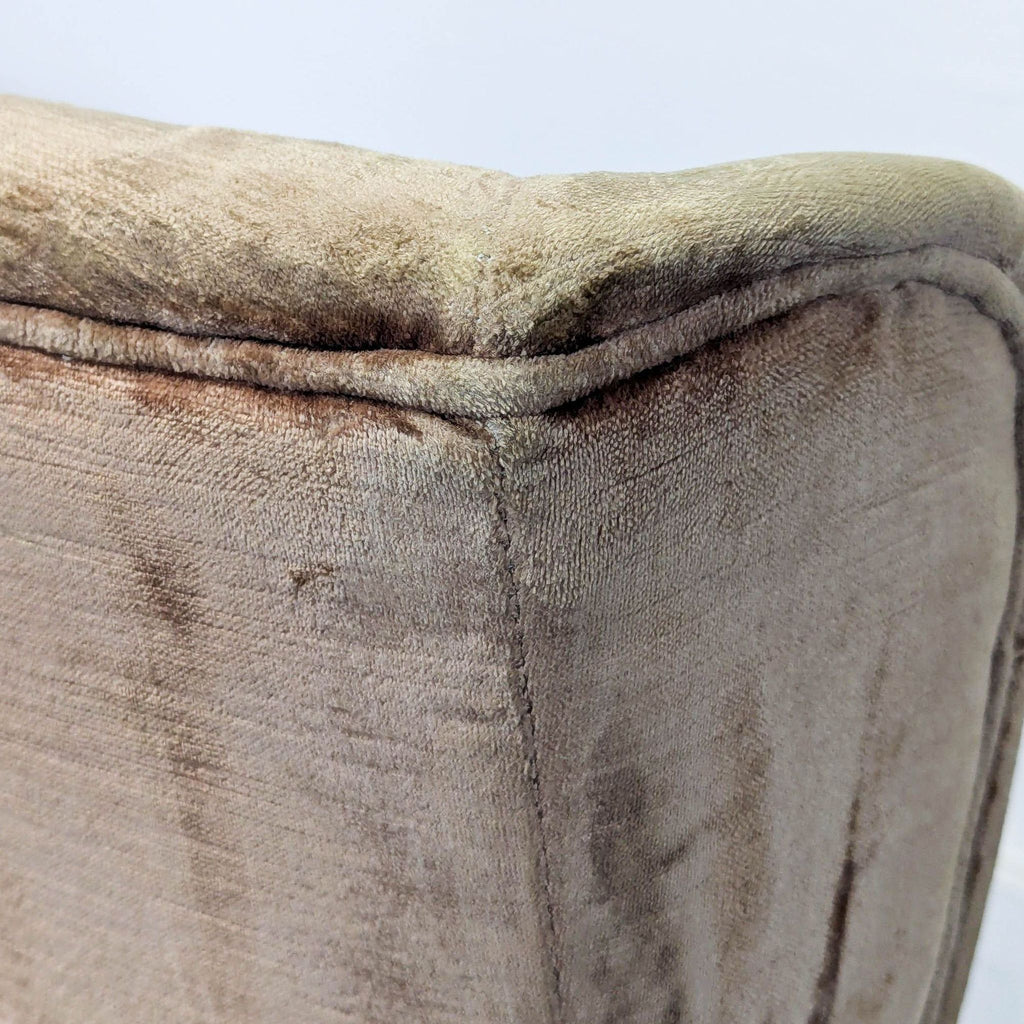 Set of 8 dining room chairs, champagne color velvet, wood legs
3 Large beanbags 1 gray, two cream color