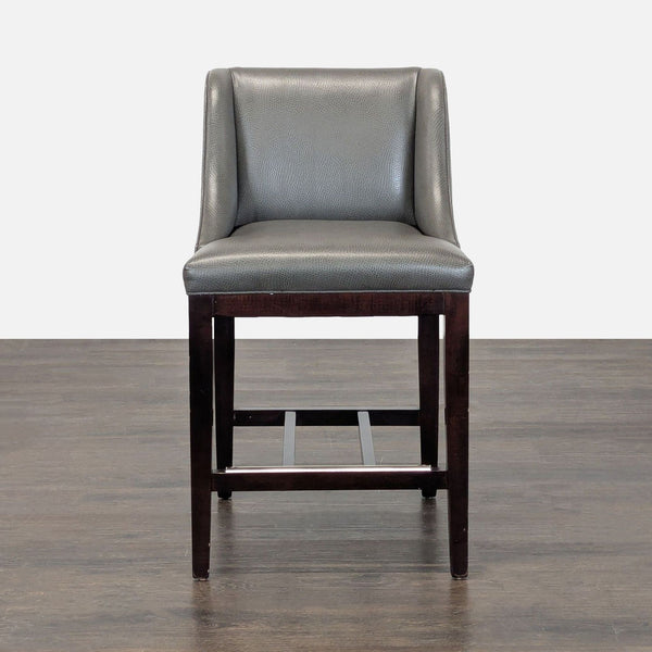 Leather and Wood Bar Stool