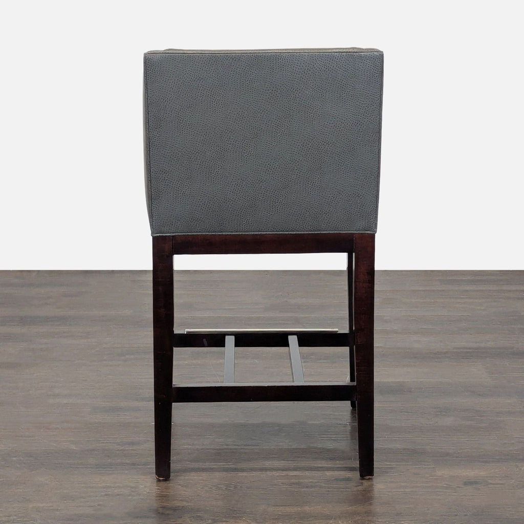 Leather and Wood Bar Stool