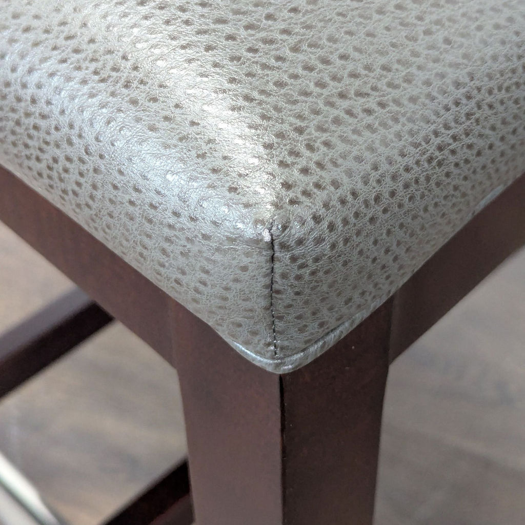Leather and Wood Bar Stool