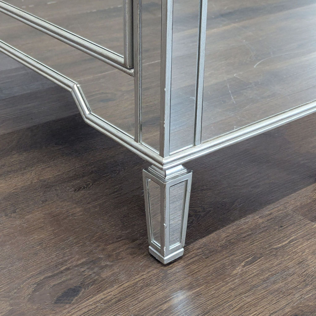 Worlds Away Three Drawer Mirrored Chest/Nightstand
