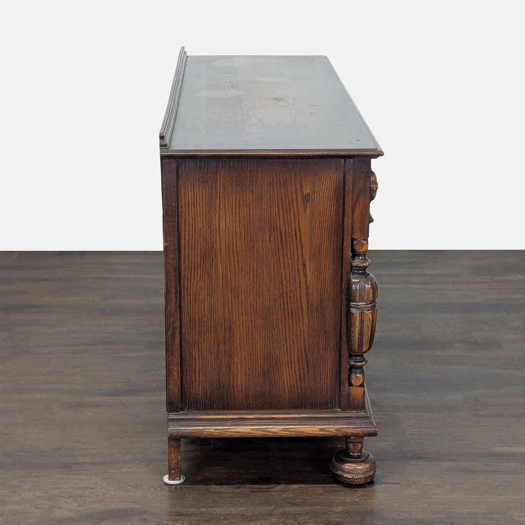 Vintage Wood Carved Sideboard