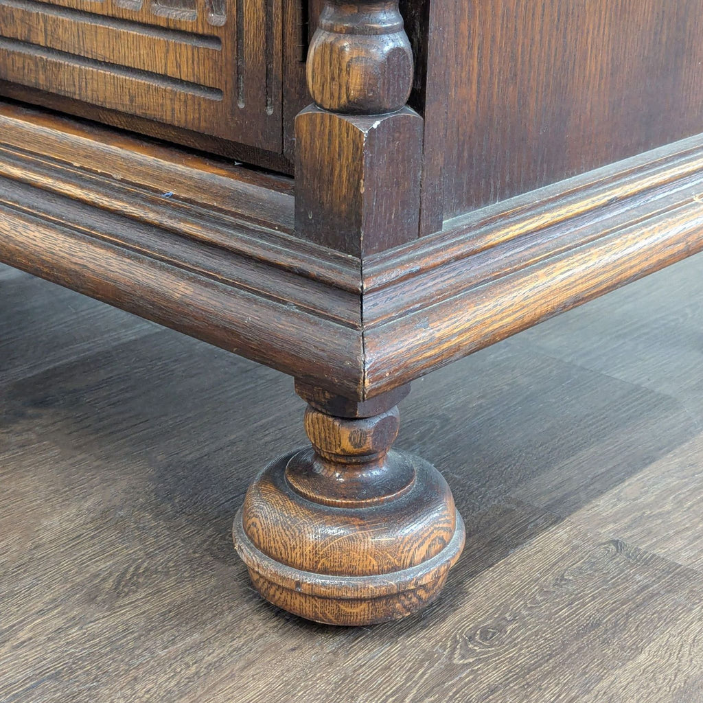 Vintage Wood Carved Sideboard