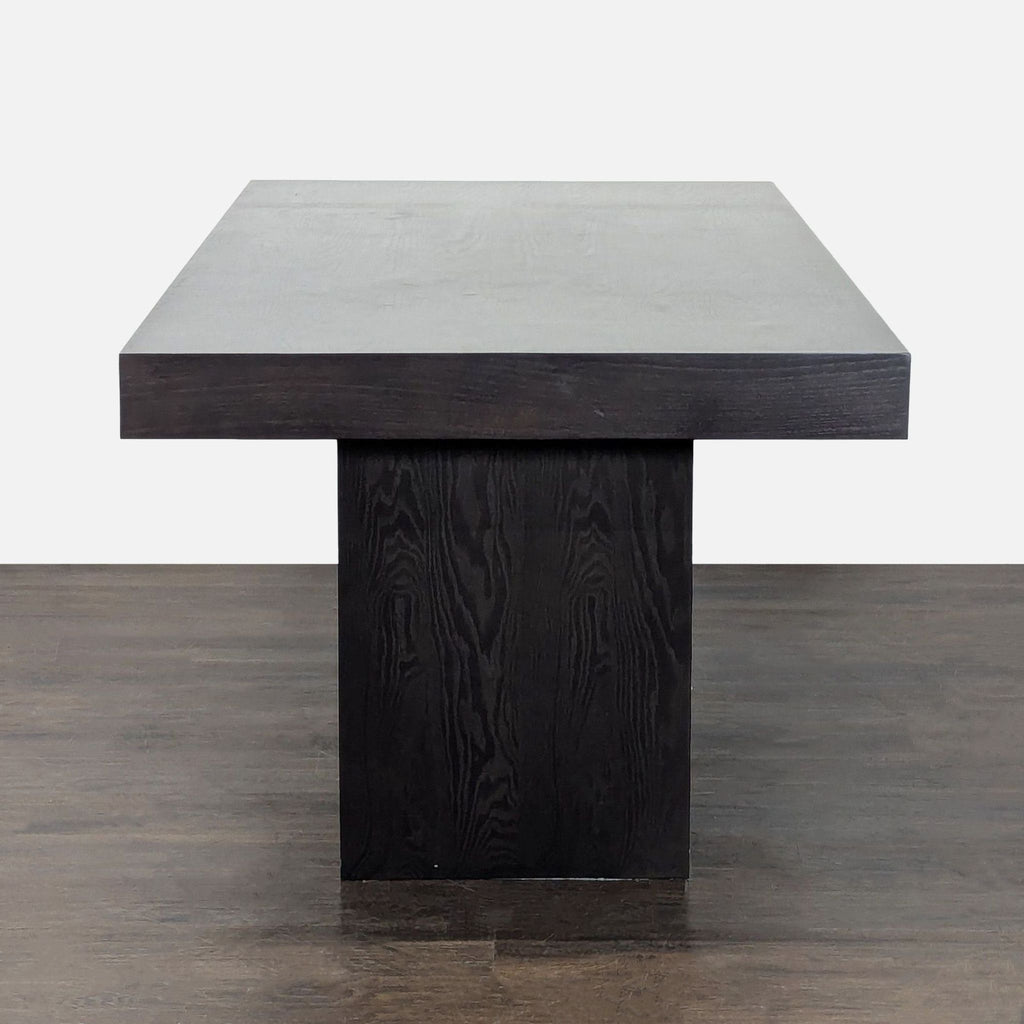 Dining table set with two chairs and a bench from west elm. Some wear on cushions.