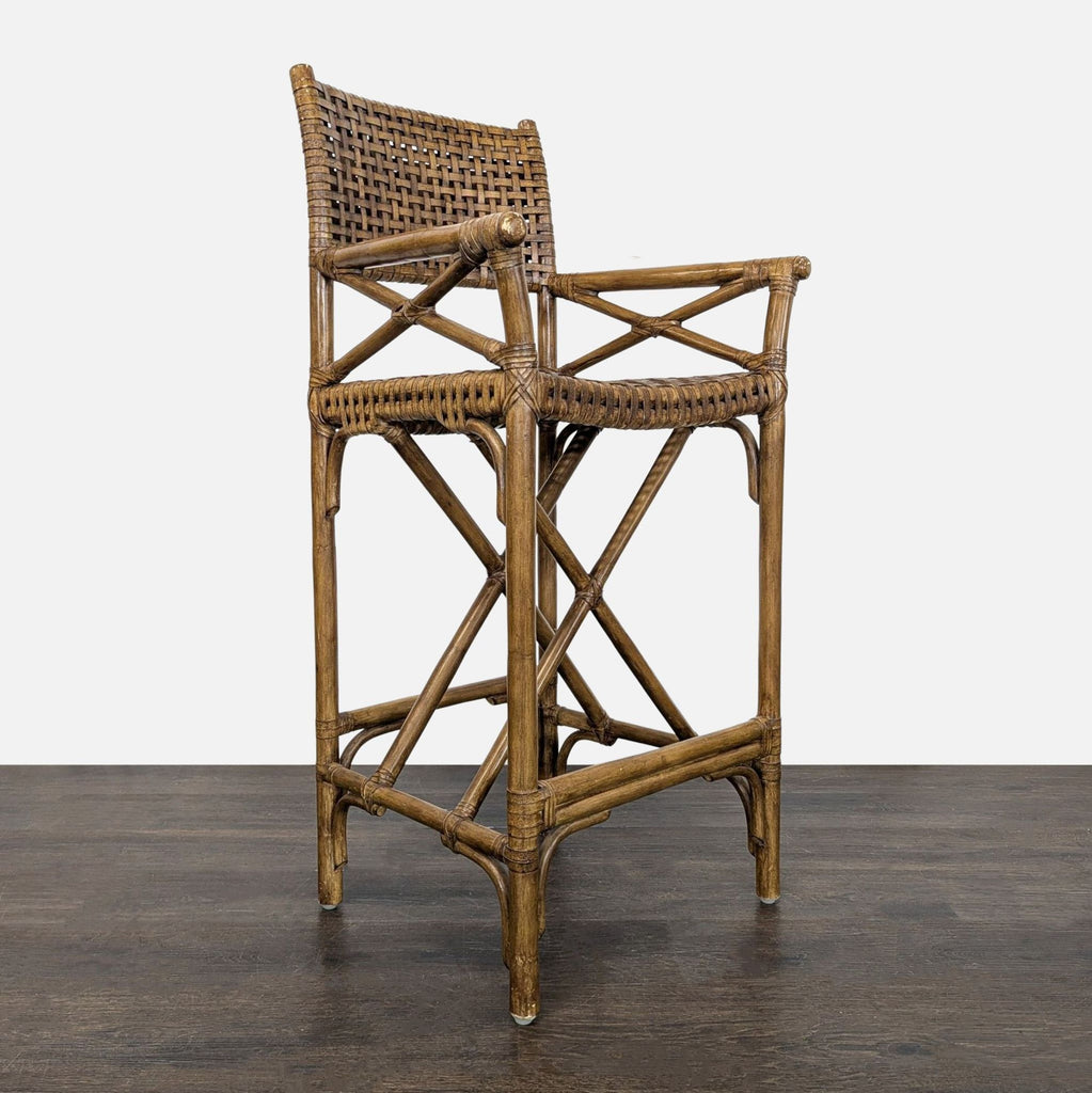 Rattan & Bamboo Bar Stool