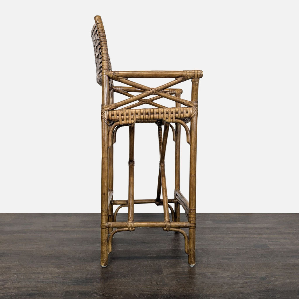 Rattan & Bamboo Bar Stool