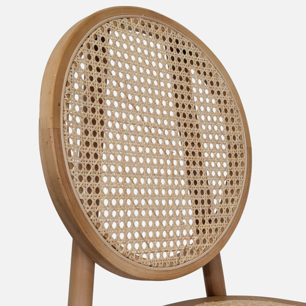 Bentwood and Rattan Round Back Bar Stool