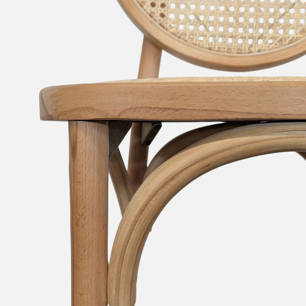 Bentwood and Rattan Round Back Bar Stool
