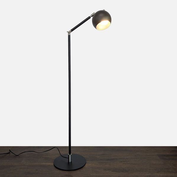 Room & Board Camber Modern Adjustable Floor Lamp - Black Metal