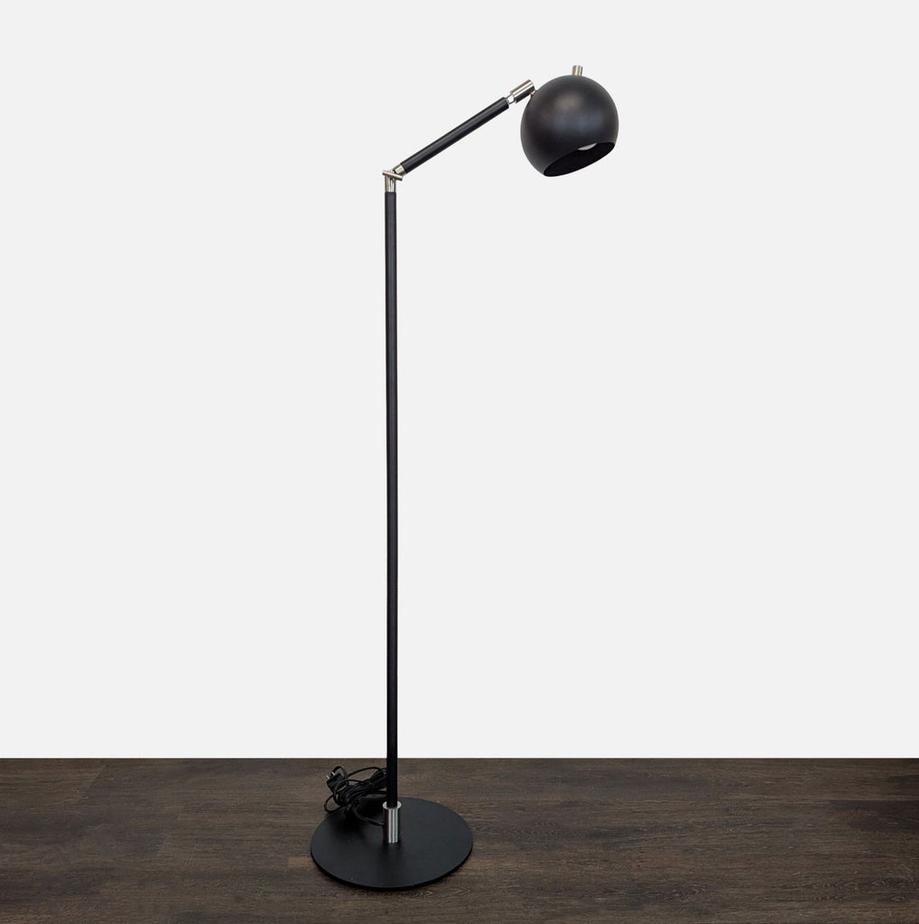 Room & Board Camber Modern Adjustable Floor Lamp - Black Metal