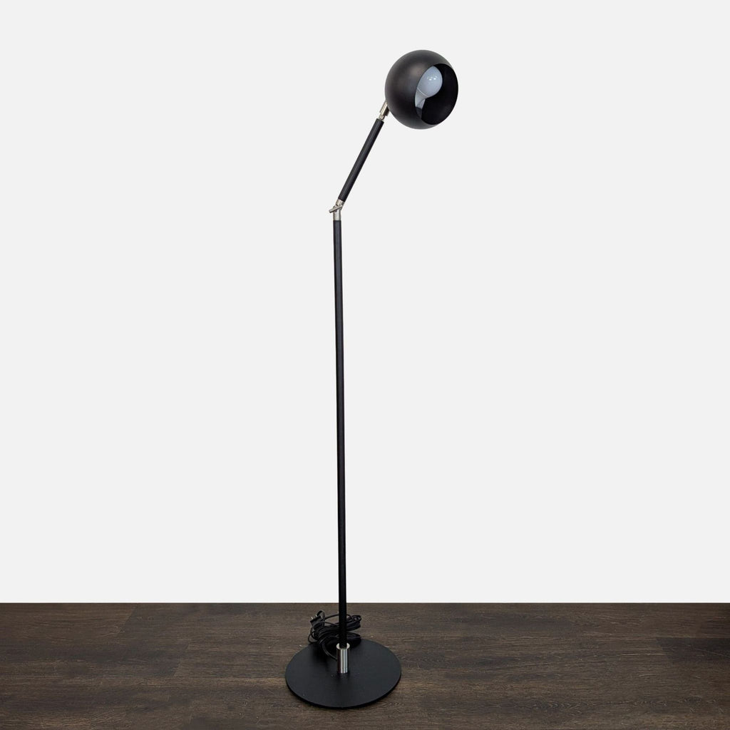 Room & Board Camber Modern Adjustable Floor Lamp - Black Metal