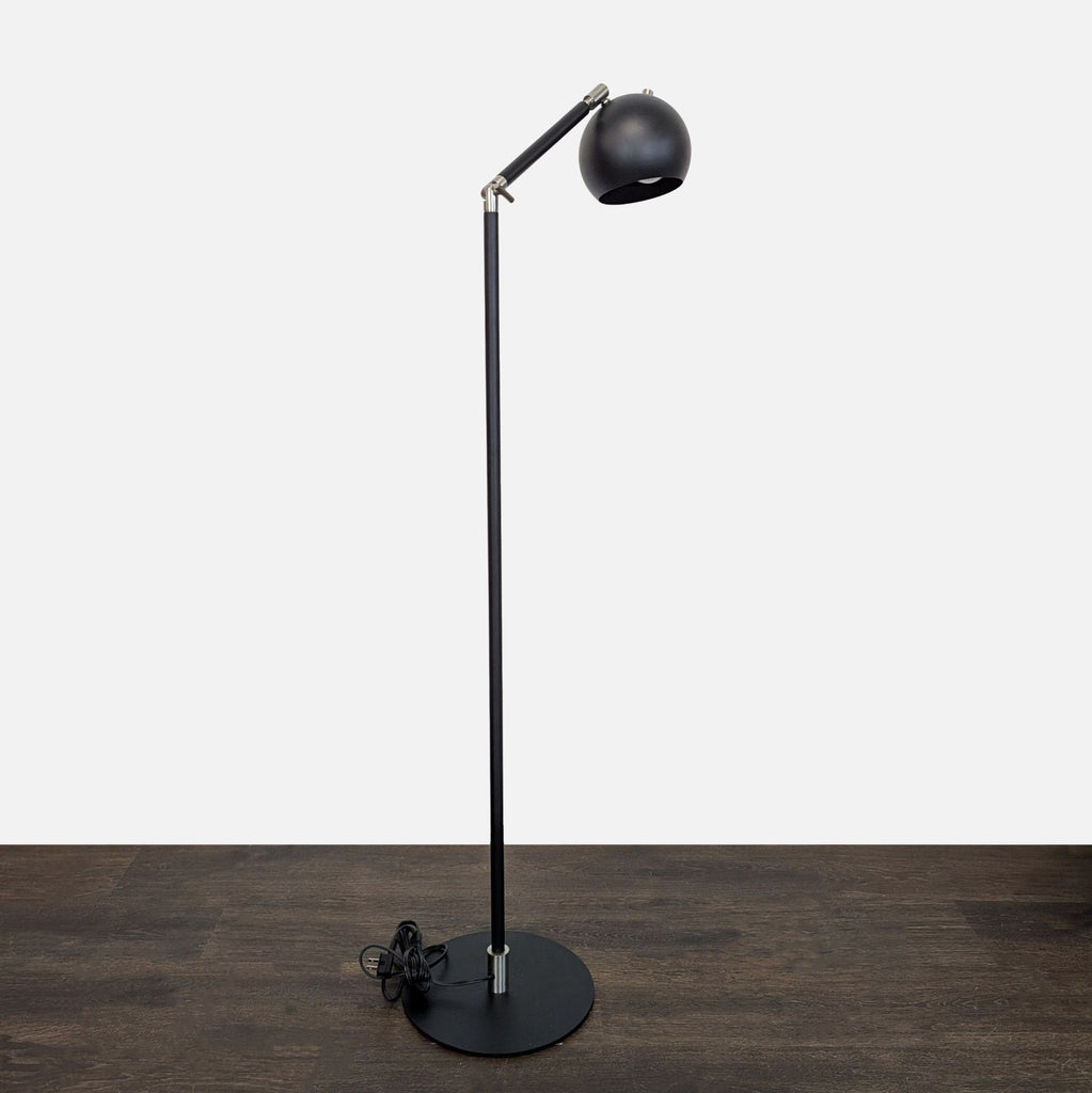 Room & Board Camber Modern Adjustable Floor Lamp - Black Metal