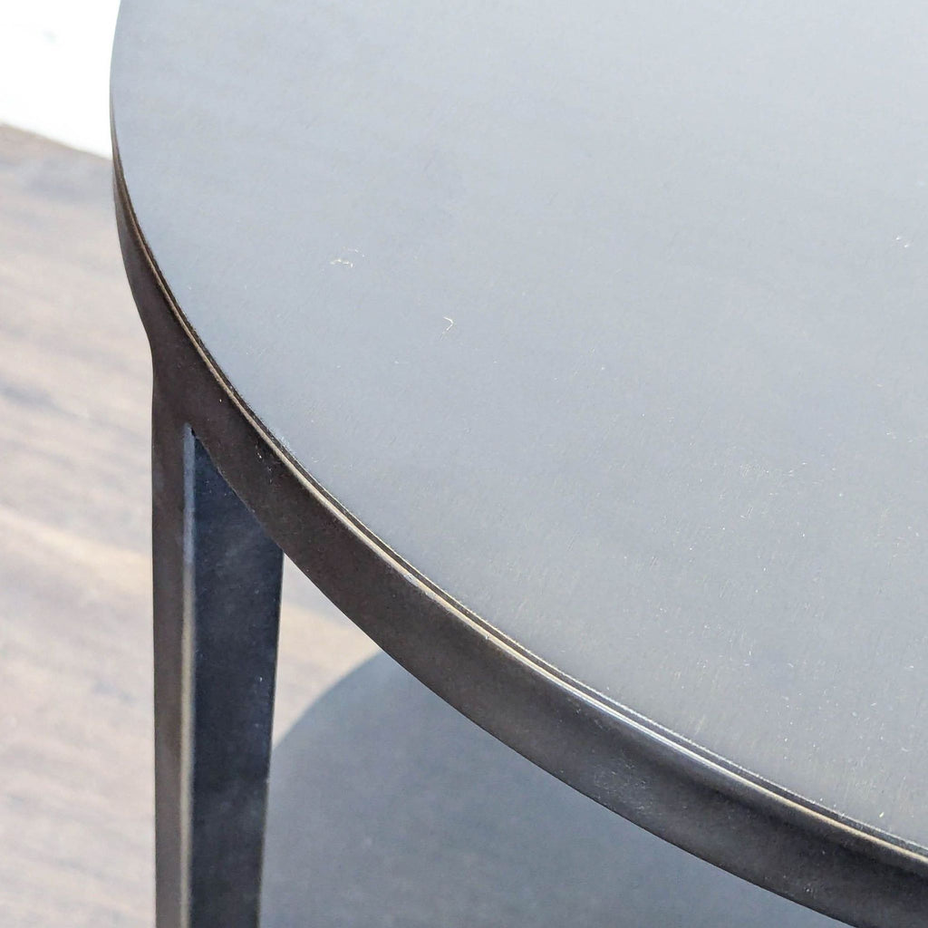 Crate & Barrel Echelon Round Side Table with Shelf