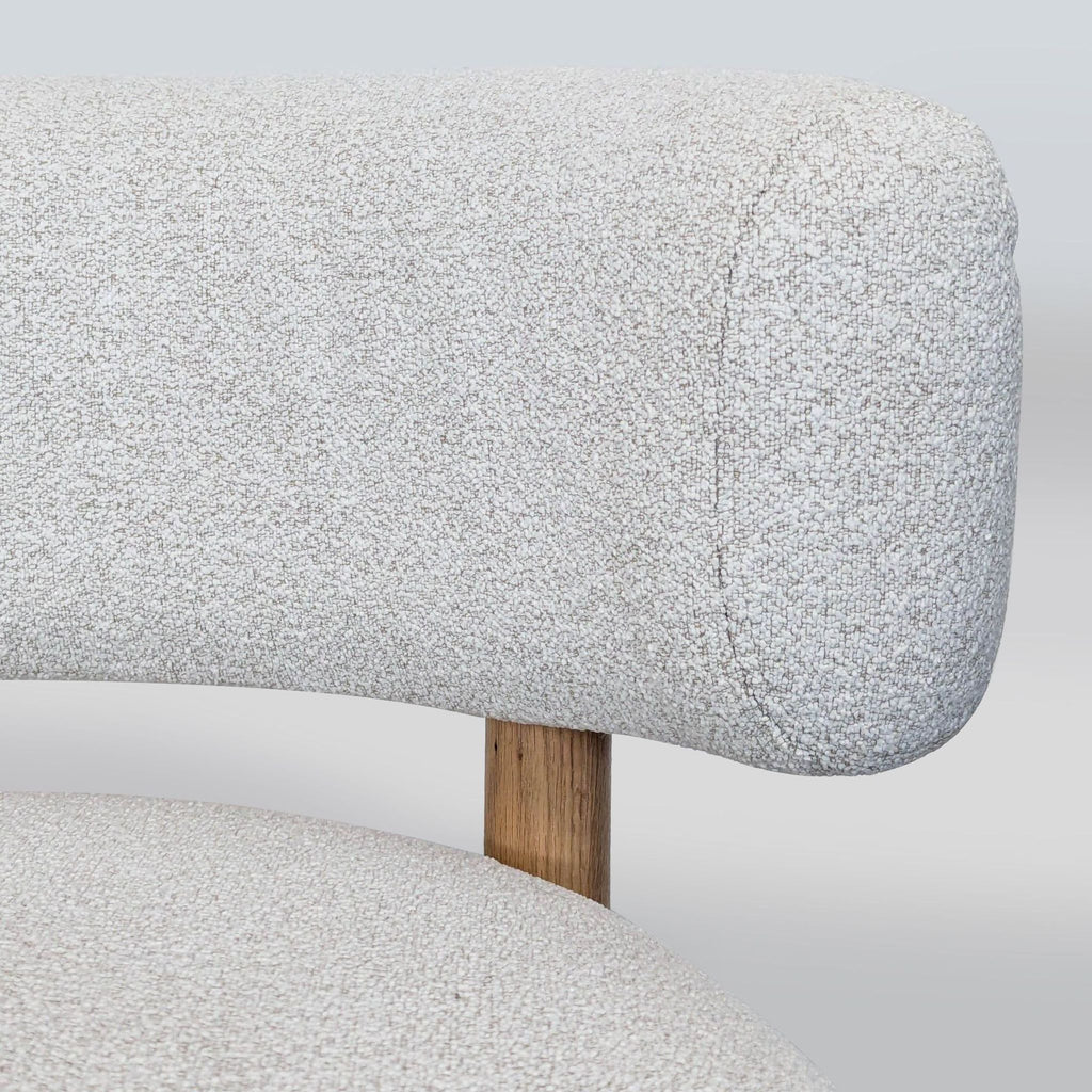 Ikea Stockholm Modern Lounge Chair in White Bouclé with Wooden Legs - Accepted Offer (40.00% discount)