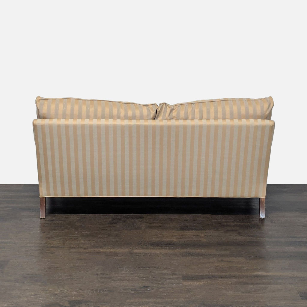 Classic 3-Seat Striped Sofa with Curved Arms