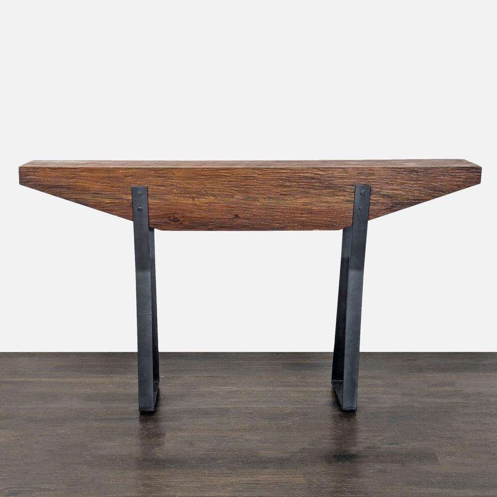 Uttermost Reclaimed Wood Console on Steel Legs