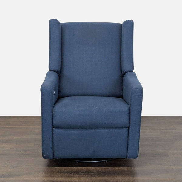 Babyletto Kiwi Navy Blue Wingback Recliner Chair