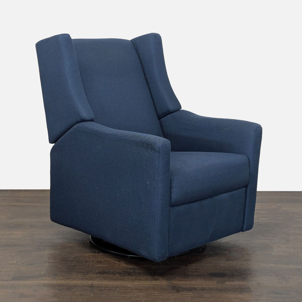Babyletto Kiwi Navy Blue Wingback Recliner Chair
