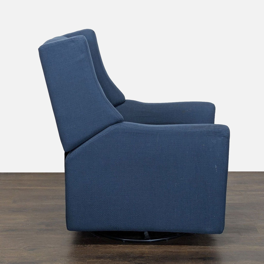 Babyletto Kiwi Navy Blue Wingback Recliner Chair