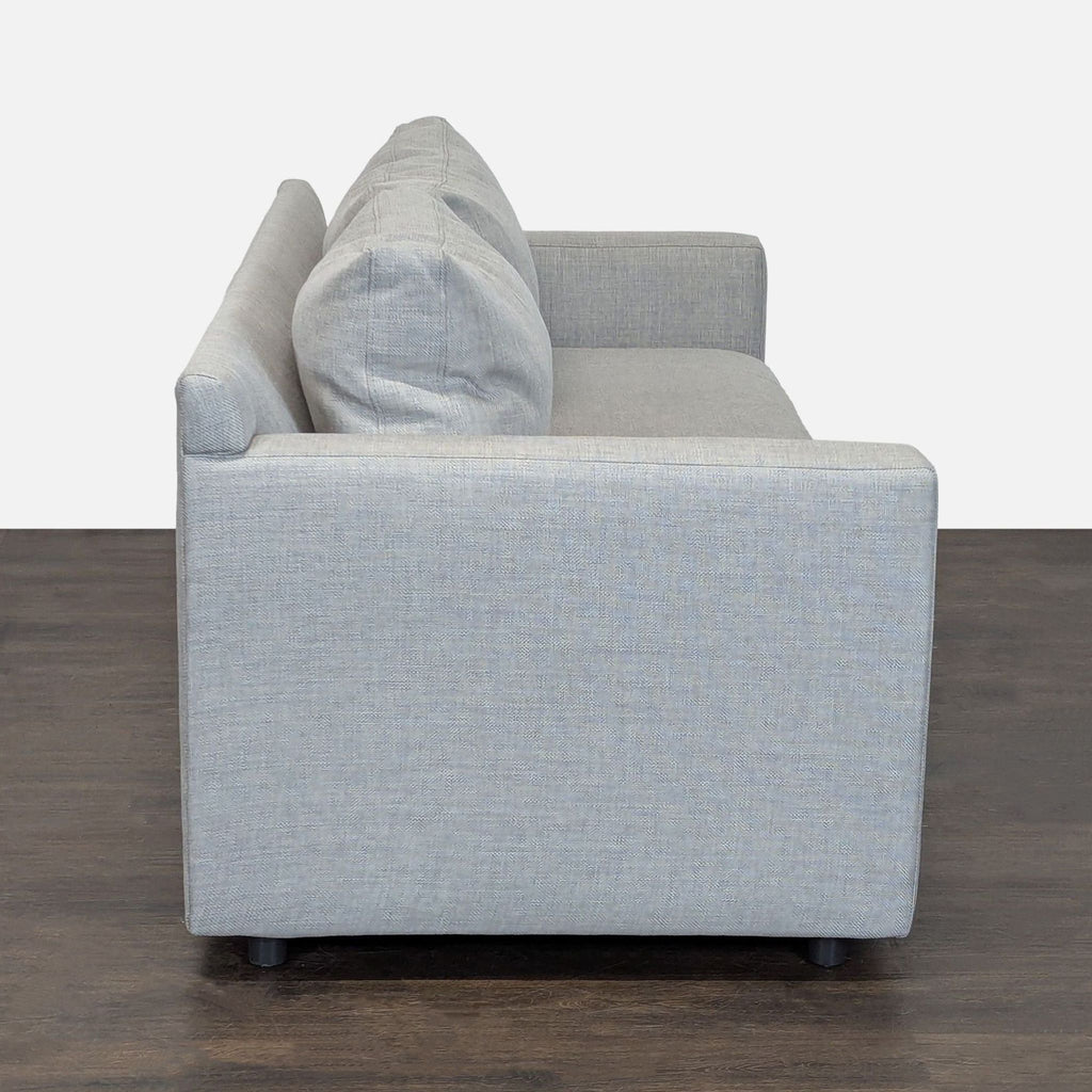 Crate & Barrel Modern Gray Loveseat – Comfortable Two-Seater Sofa