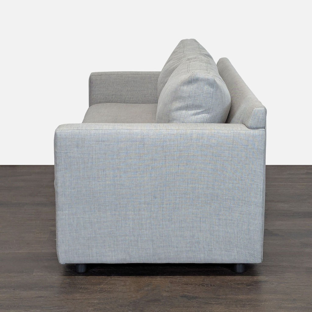 Crate & Barrel Modern Gray Loveseat – Comfortable Two-Seater Sofa