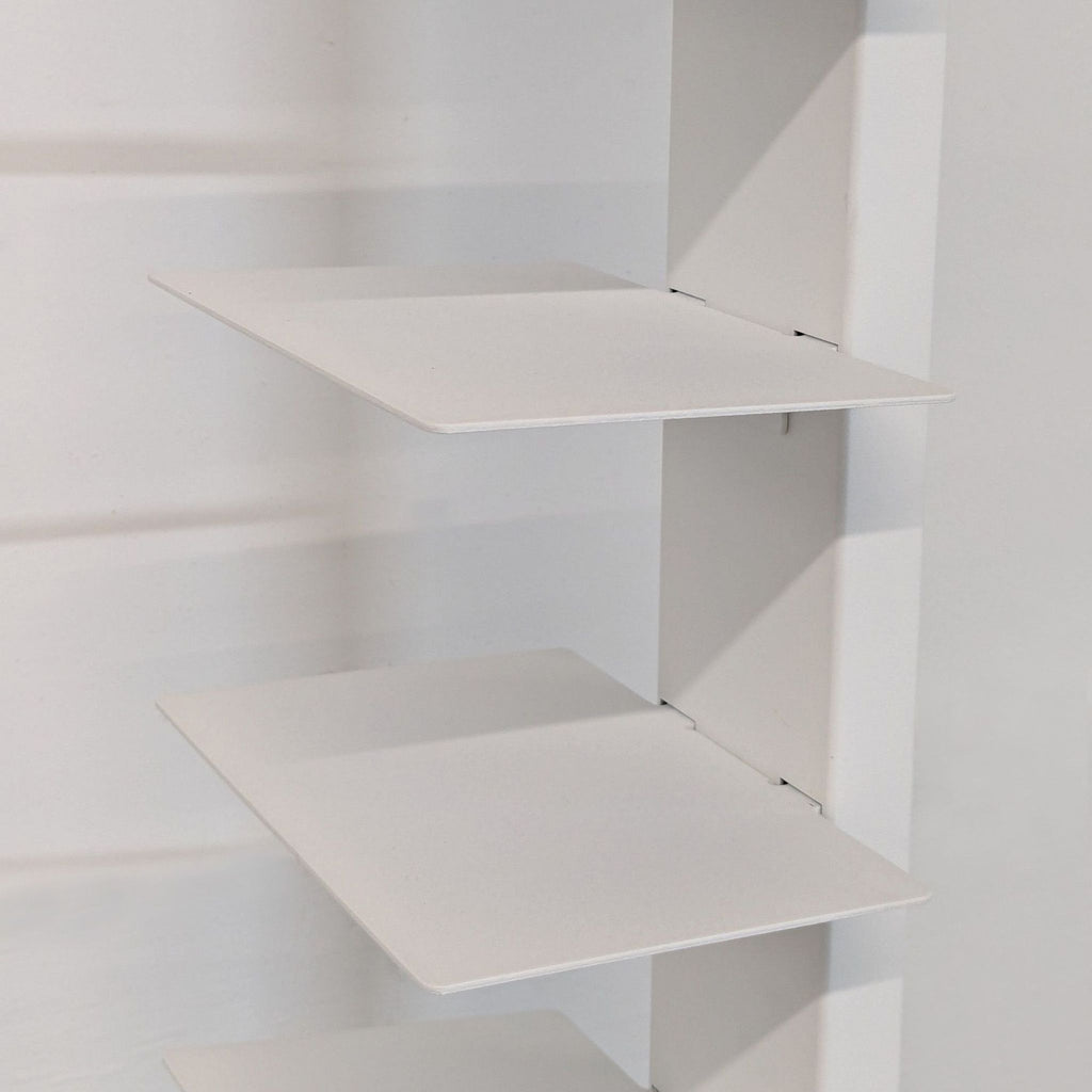 Bruno Rainaldi Sapiens Modern Vertical White Bookshelf – Space-Saving Book Tower