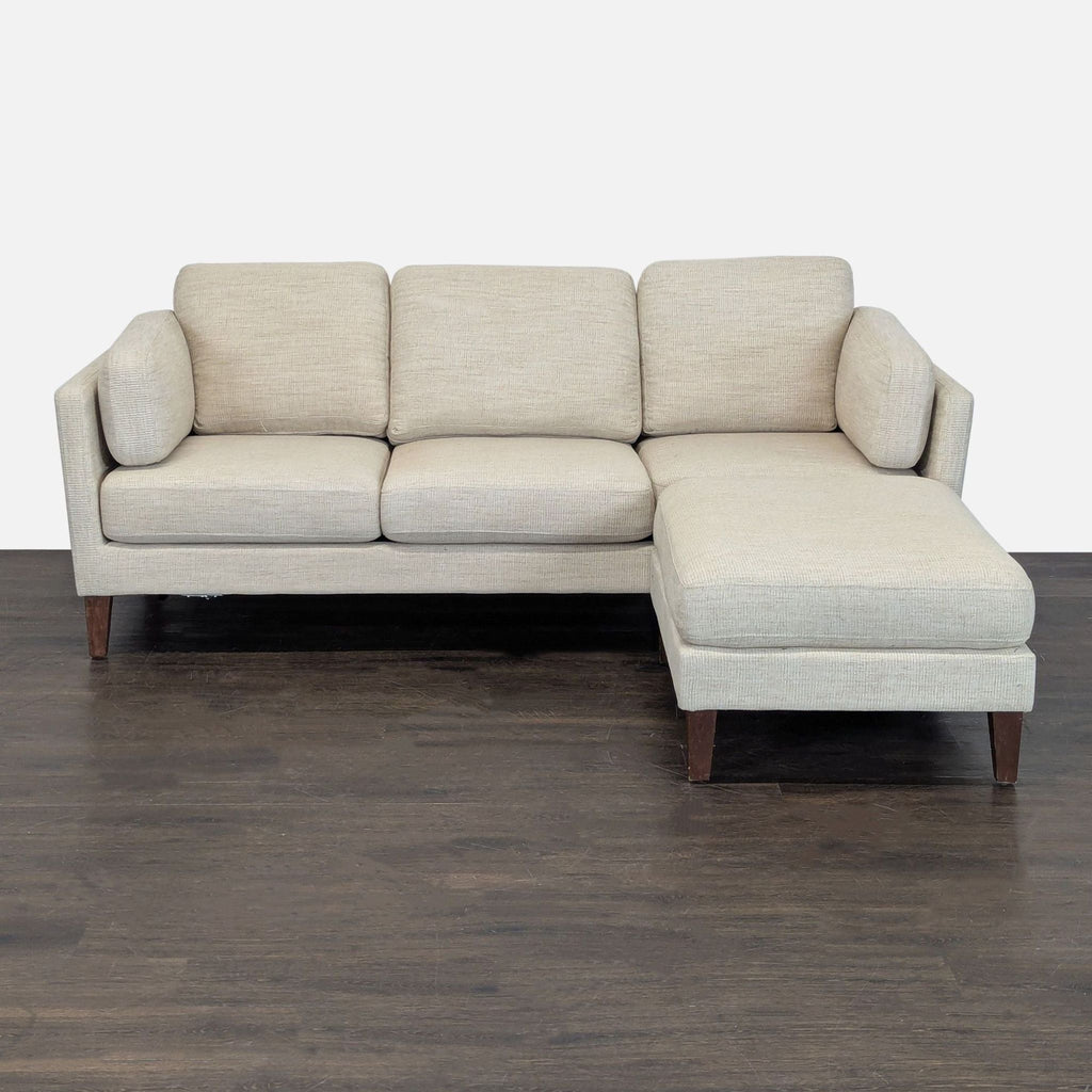 World Market Noelle Beige Sectional Sofa with Chaise