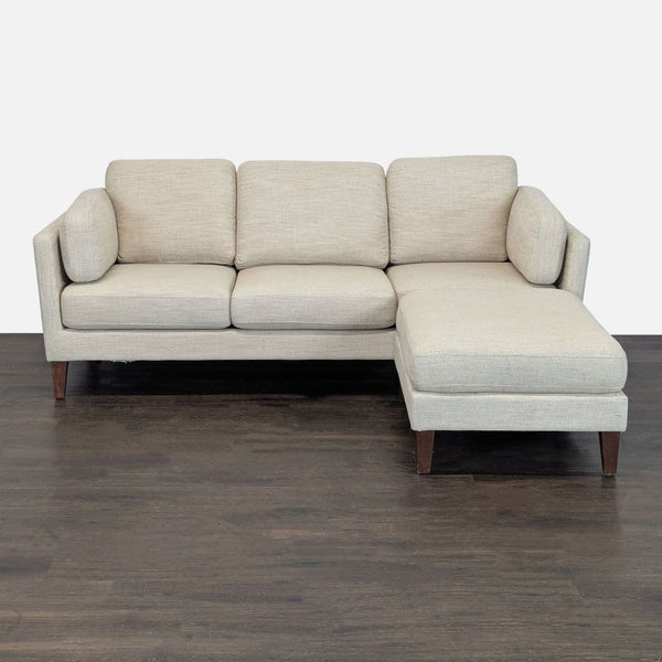 World Market Noelle Beige Sectional Sofa with Chaise