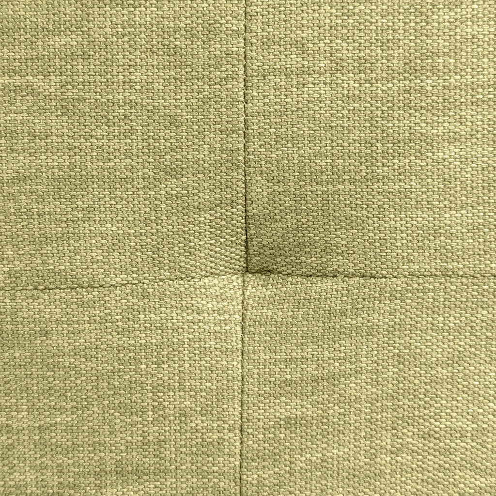 3. Detailed texture of green woven fabric with visible tufted stitching on Joybird lounge furniture.