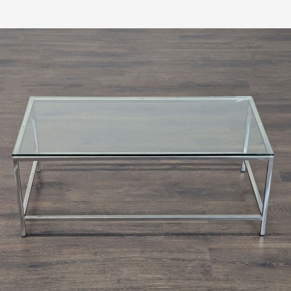 Glass Top Coffee Table Chrome Frame - Accepted Offer (47.37% discount)