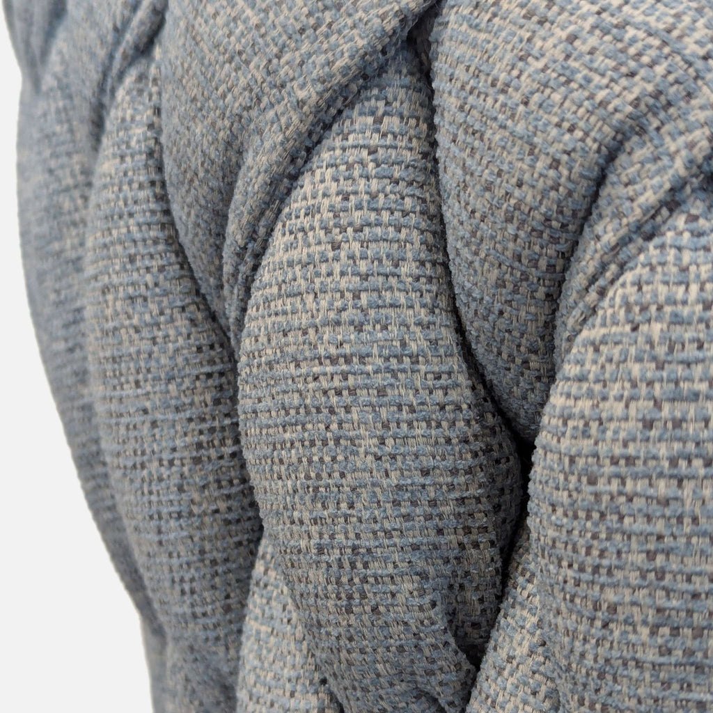 Textured Bar Stool on Metal Frame with Contrasting Cushion