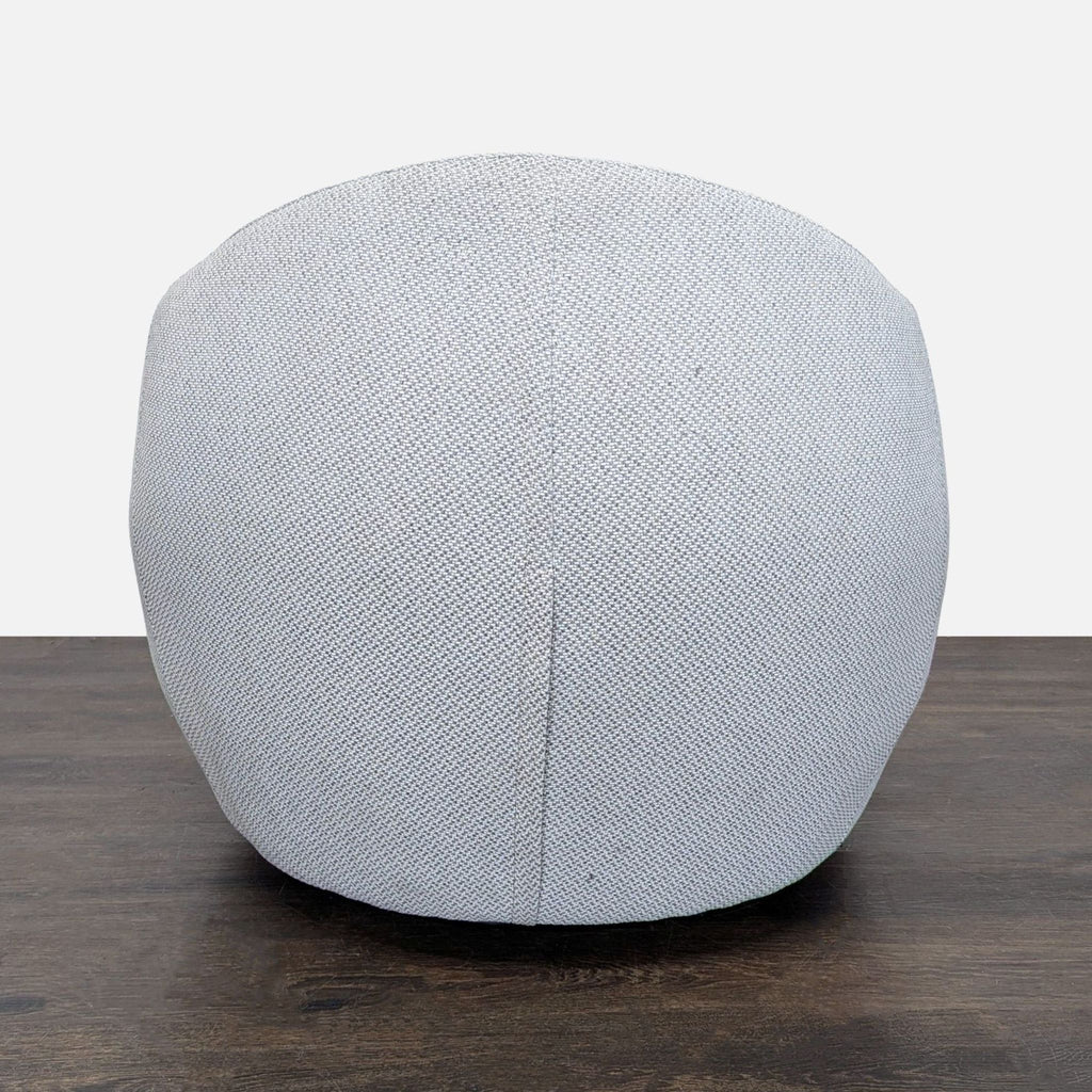 Modern Light Grey Swivel Lounge Chair – Soft Circular Design
