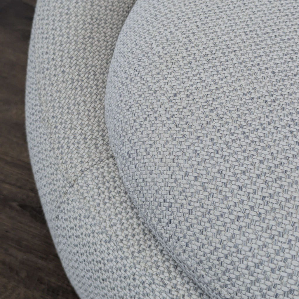 Modern Light Grey Swivel Lounge Chair – Soft Circular Design