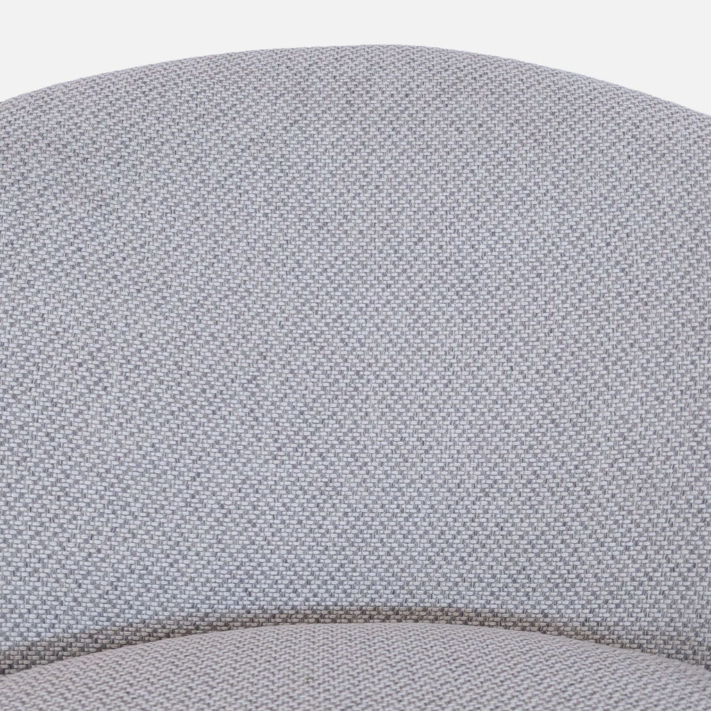 Modern Light Grey Swivel Lounge Chair – Soft Circular Design