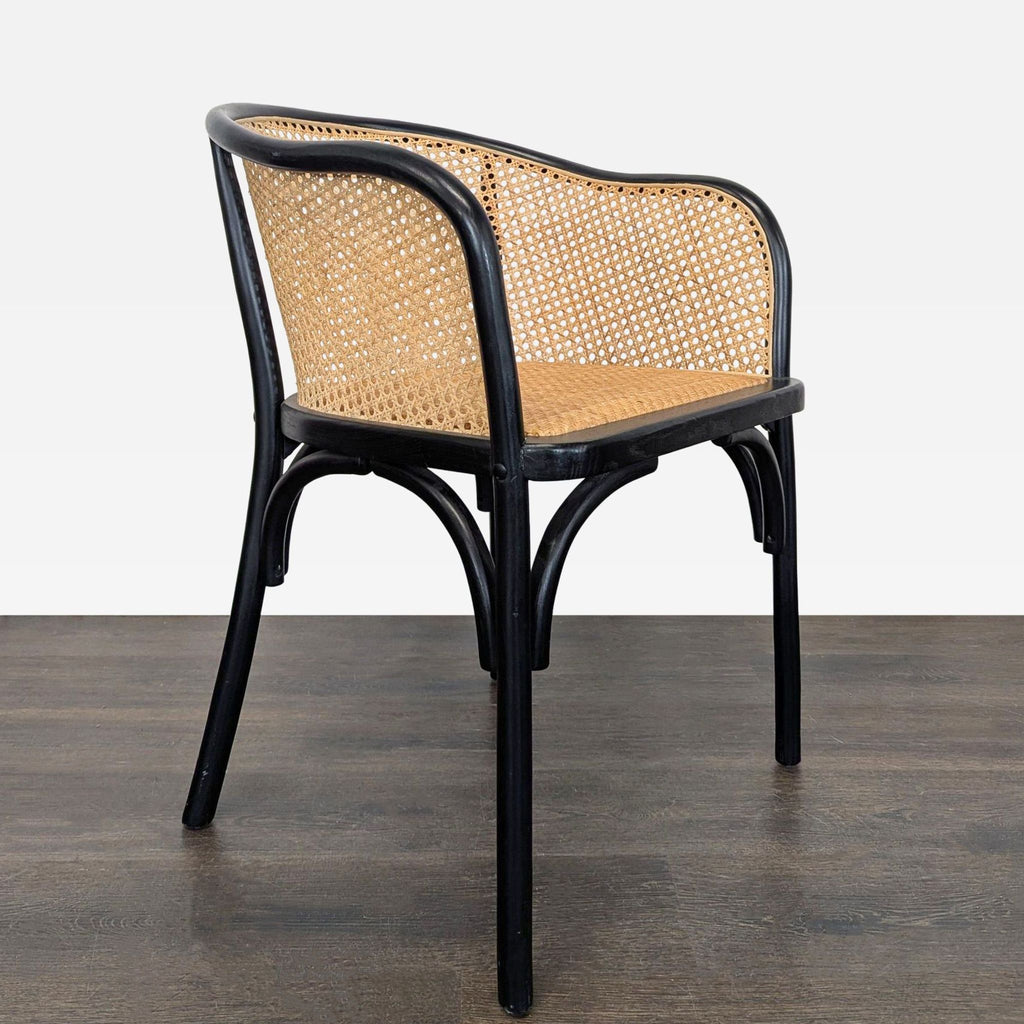Pottery Barn Barrel Back Cane Dining Armchair