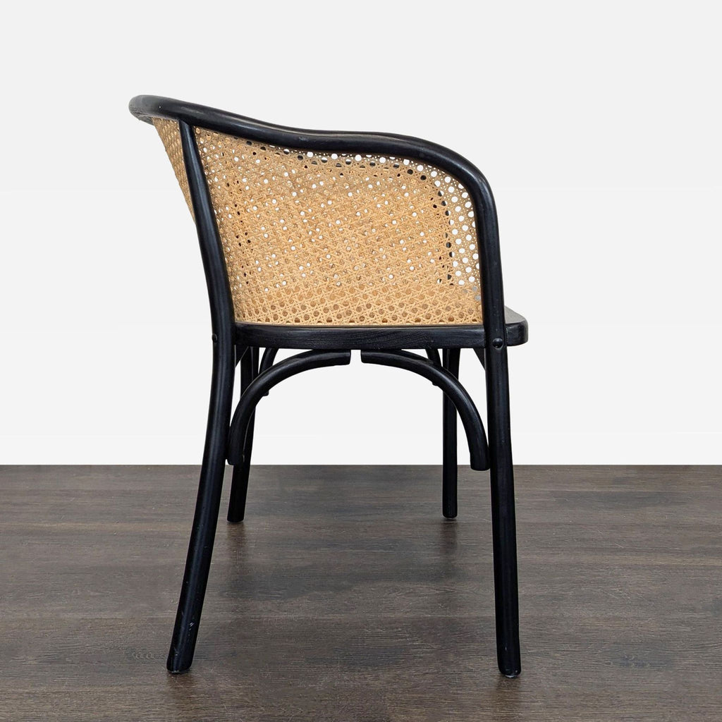 Pottery Barn Barrel Back Cane Dining Armchair