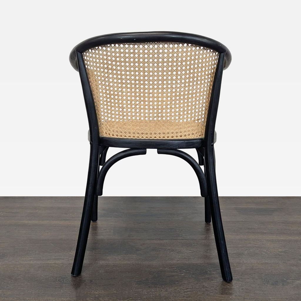 Pottery Barn Barrel Back Cane Dining Armchair