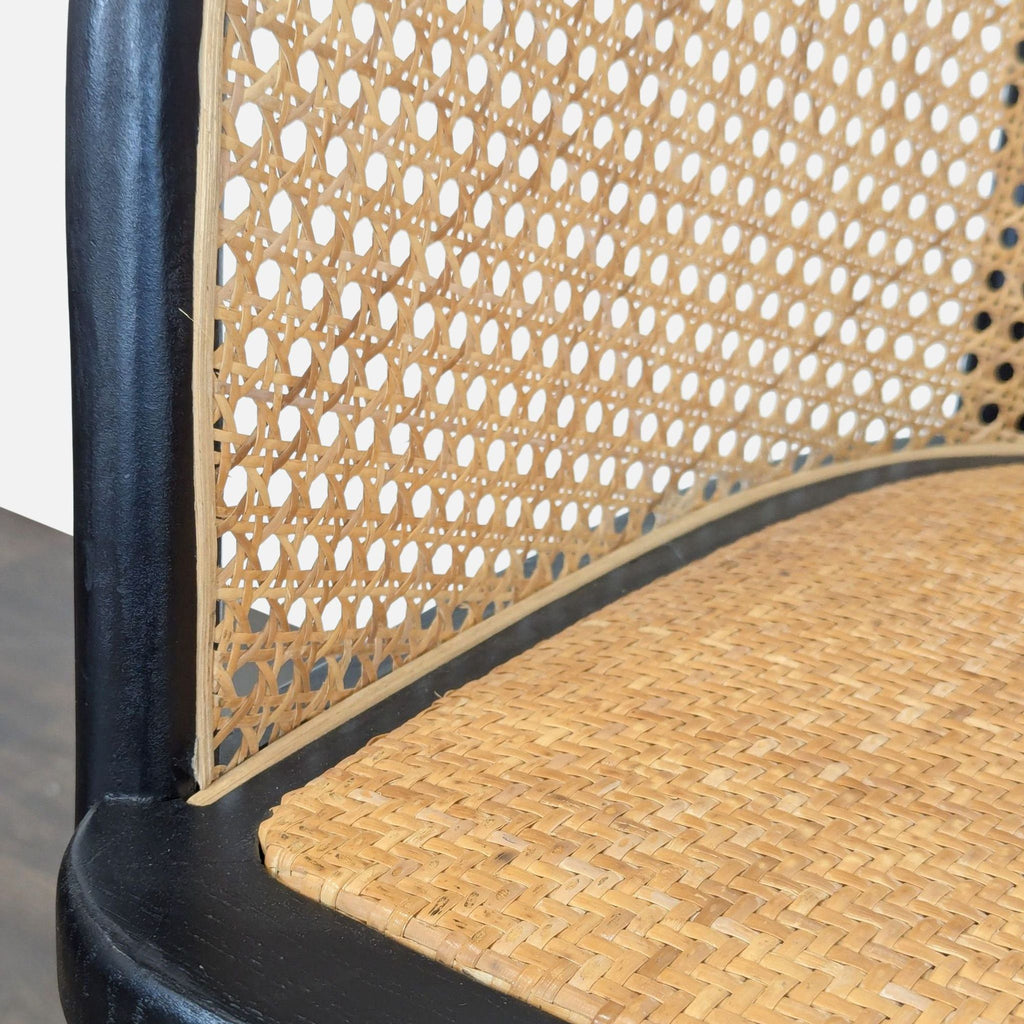 Pottery Barn Barrel Back Cane Dining Armchair