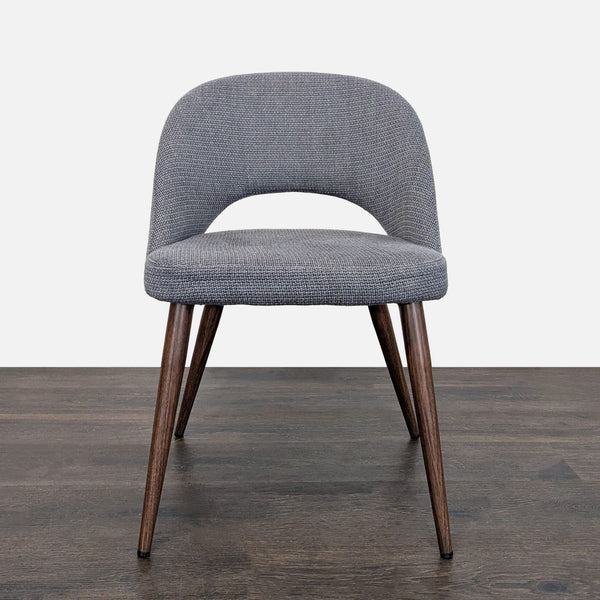 Mid-Century Style Upholstered Dining Chair on Wood Legs
