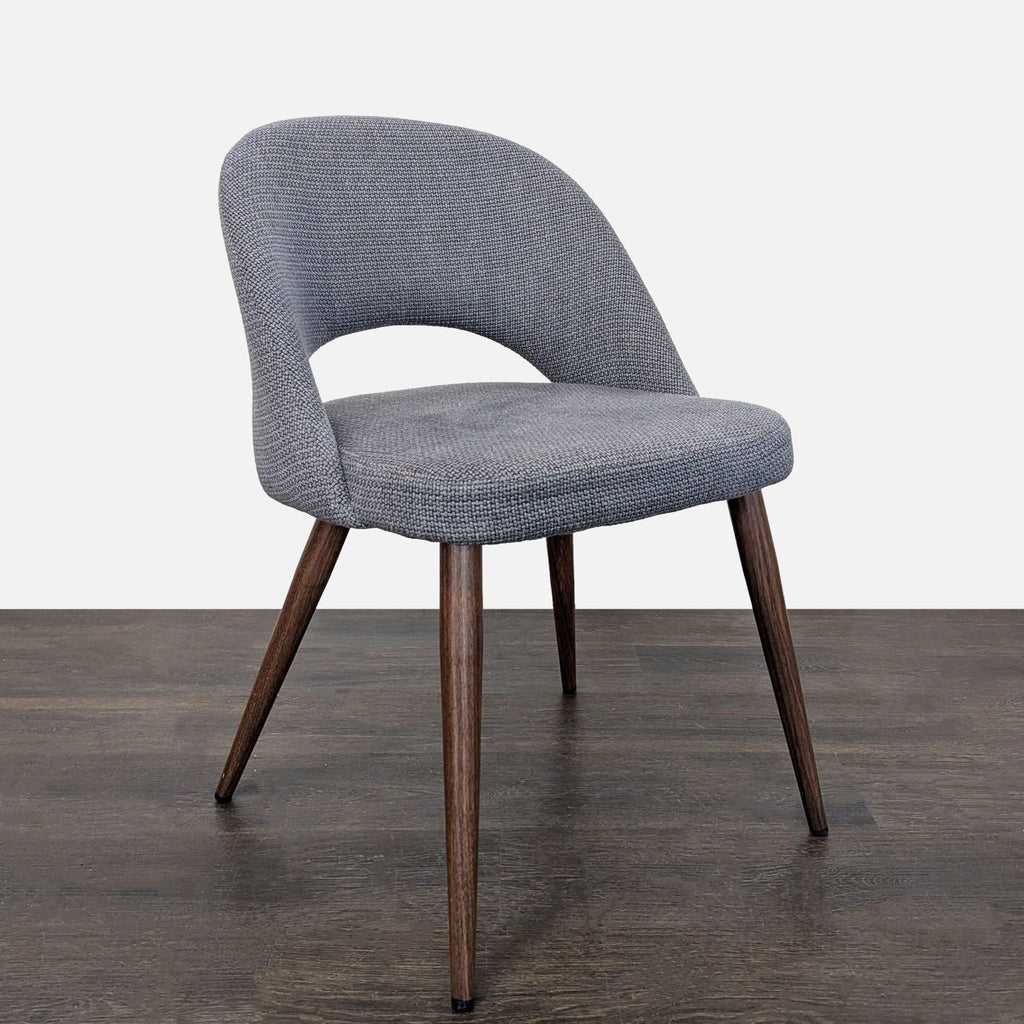 Mid-Century Style Upholstered Dining Chair on Wood Legs