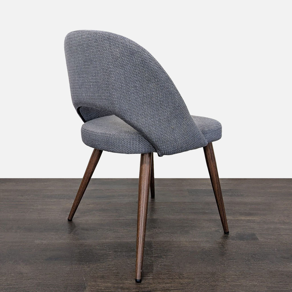 Mid-Century Style Upholstered Dining Chair on Wood Legs